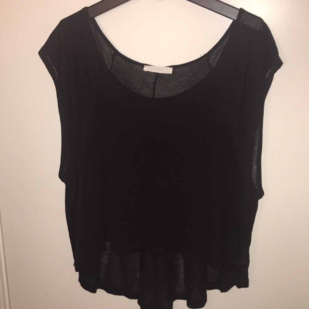 LUSH Flowy Black Top Size Small